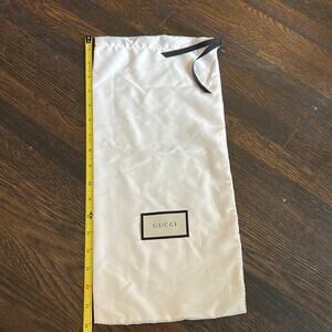 Gucci Polyester Satin White Drawstring Dust Bag